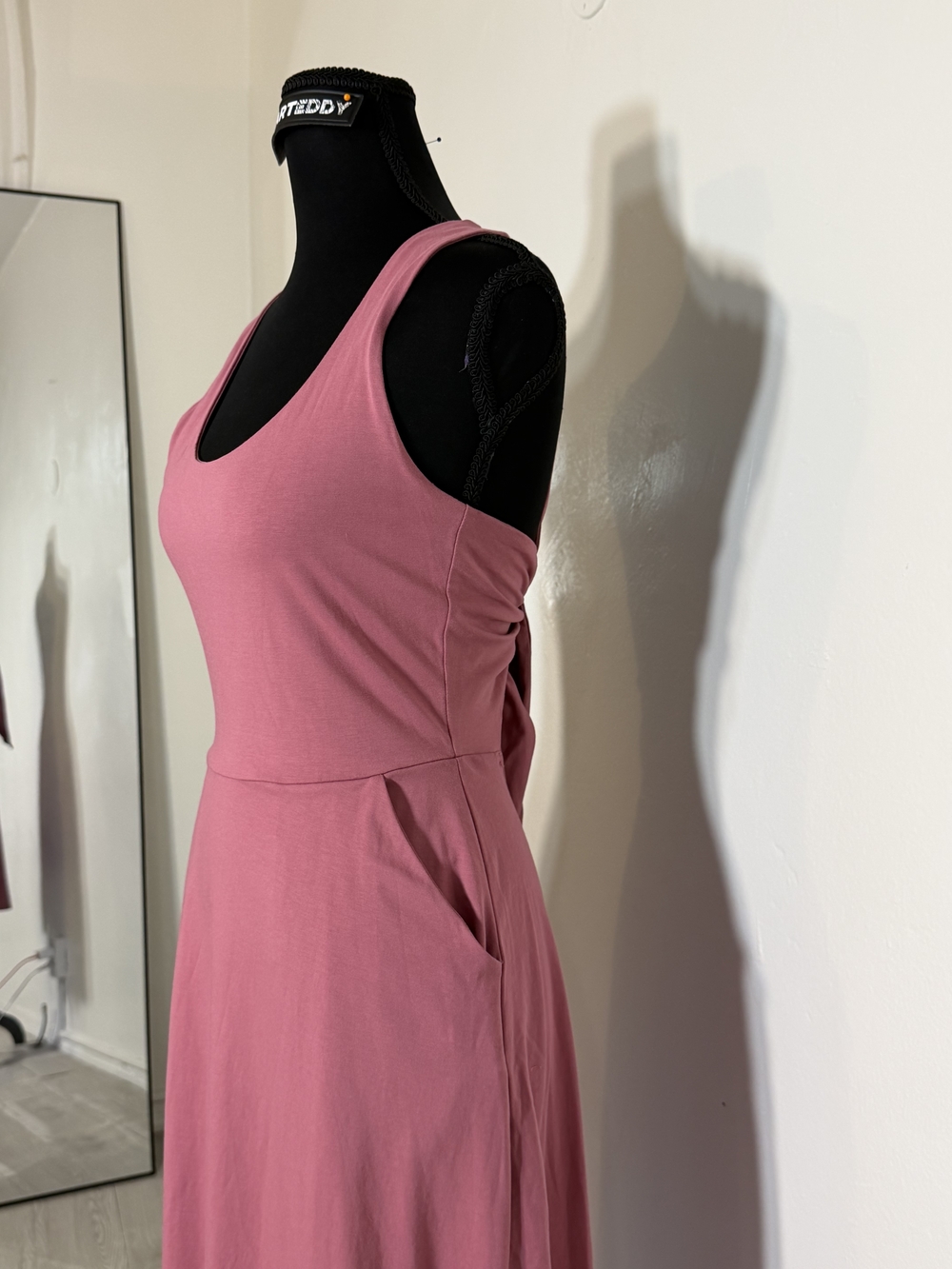 Pact Sleeveless Rose Pink Tie-Back Midi Dress - Picture 8 of 16